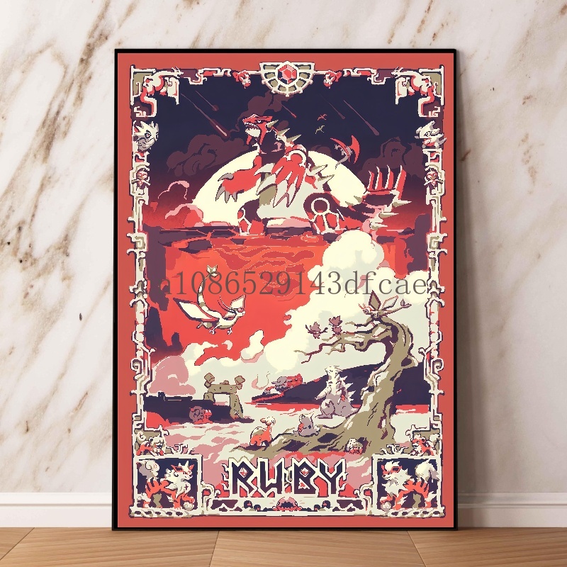 Pokemon Retro Cartoon Poster C - Model Kit Rayquaza 评论和价格