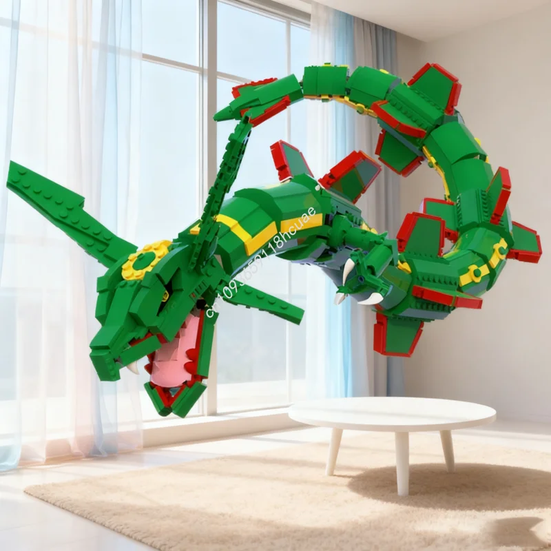 1417pcs MOC Pokemon Rayquaza C - Model Kit Rayquaza 评论和价格