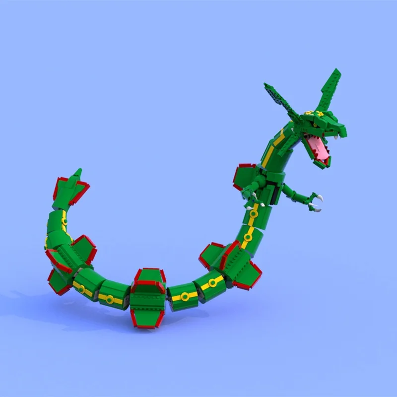 1417pcs MOC Pokemon Rayquaza C - Model Kit Rayquaza 评论和价格