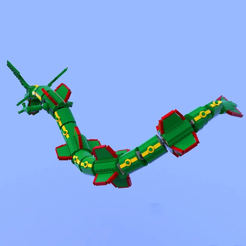 1417pcs MOC Pokemon Rayquaza C - Model Kit Rayquaza 评论和价格